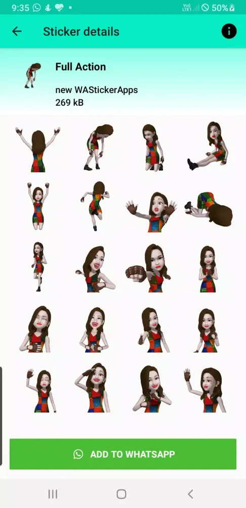 Скриншоты 3d emoji stickers for whatsapp