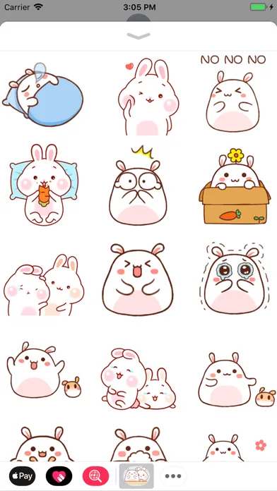 Скриншоты Bunny Couple Animated Stickers