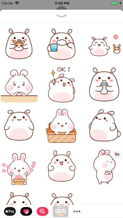 Скриншоты Bunny Couple Animated Stickers