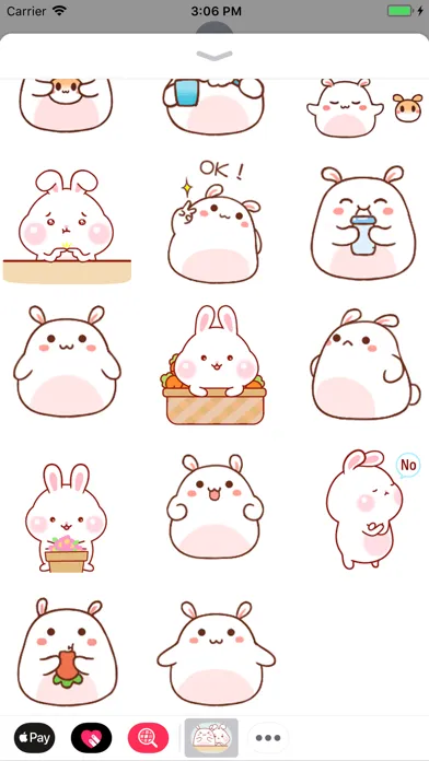 Скриншоты Bunny Couple Animated Stickers
