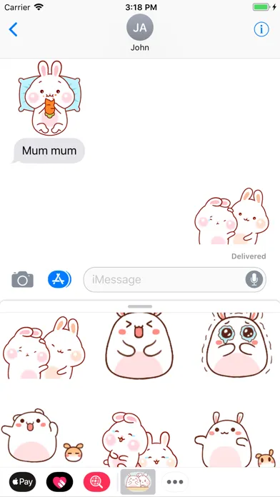 Скриншоты Bunny Couple Animated Stickers