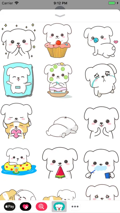Chubby Puppy Animated Stickers 스크린샷