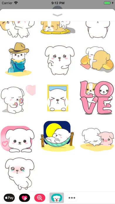 Chubby Puppy Animated Stickers 스크린샷
