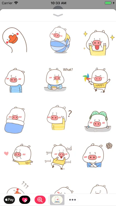 تصاویر Funny Piglet Animated Stickers