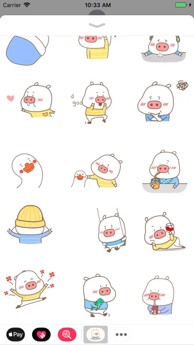 تصاویر Funny Piglet Animated Stickers