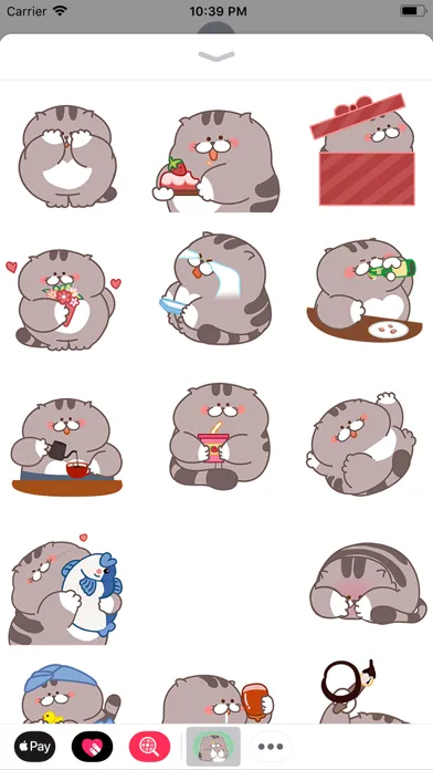 Chubby Cat Animated Stickers سکرین شاٹس