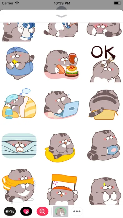 Chubby Cat Animated Stickers سکرین شاٹس