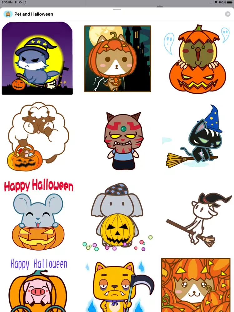 Pet and Halloween Animated iPad  Screenshots