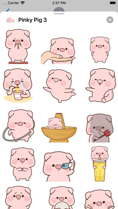 Pinky Pig Animated Stickers Screenshots