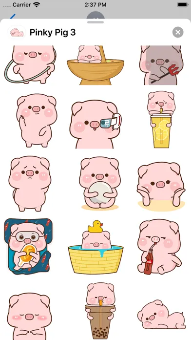 Pinky Pig Animated Stickers Screenshots