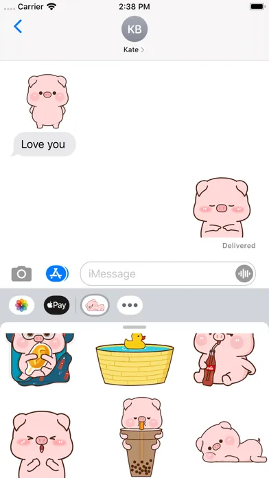 Pinky Pig Animated Stickers Screenshots