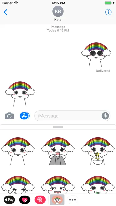 Rainbow Bunny Animated Sticker Screenshots