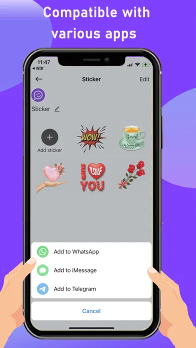 Capturas de tela do Text Stickers - Sticker Maker