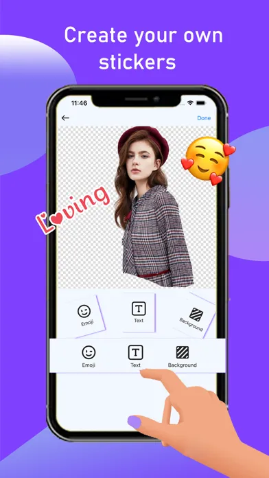 Capturas de tela do Text Stickers - Sticker Maker