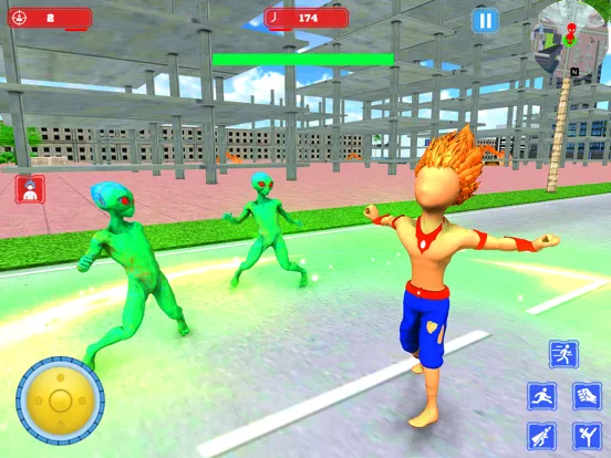 Superhero Fight-Alien Attack iPad  سکرین شاٹس