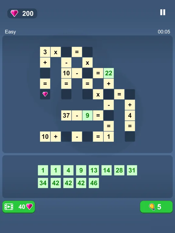 Math Cross Puzzle iPad  سکرین شاٹس