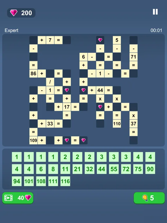 Math Cross Puzzle iPad  سکرین شاٹس