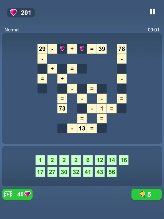 Math Cross Puzzle iPad  سکرین شاٹس