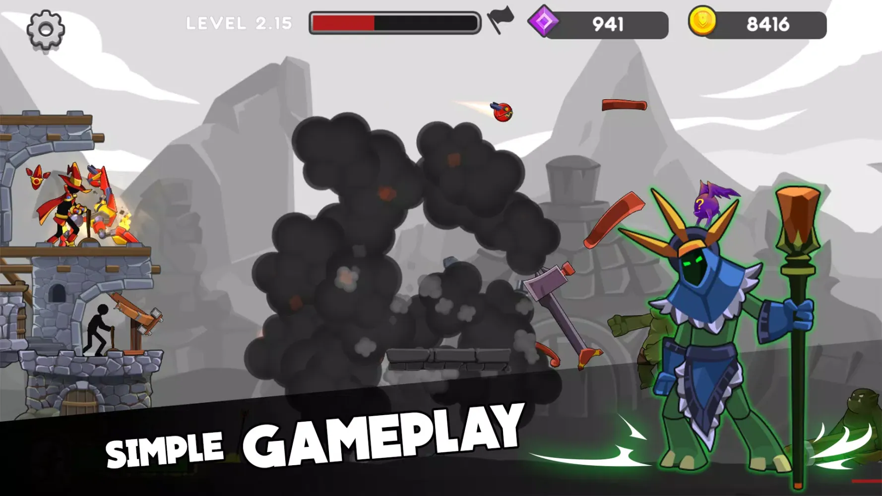 Capturas de tela do Catapult Fight