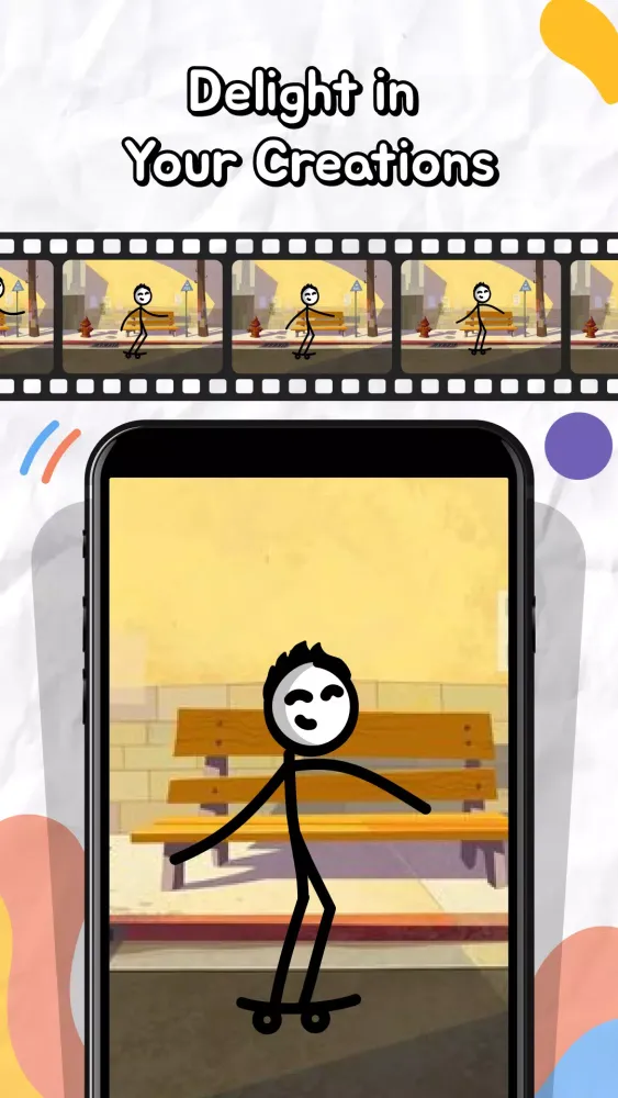 Скриншоты Animaker, stickman animation
