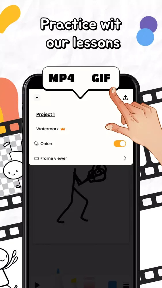 Скриншоты Animaker, stickman animation