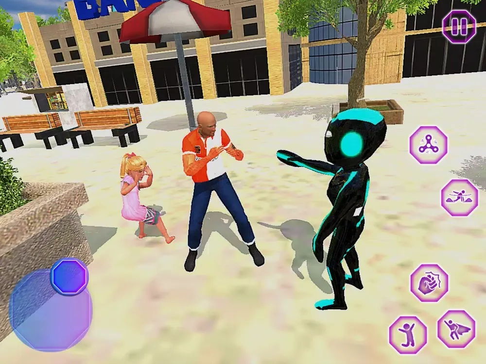 Tangkapan skrin Neon Iron Stickman Superhero iPad 
