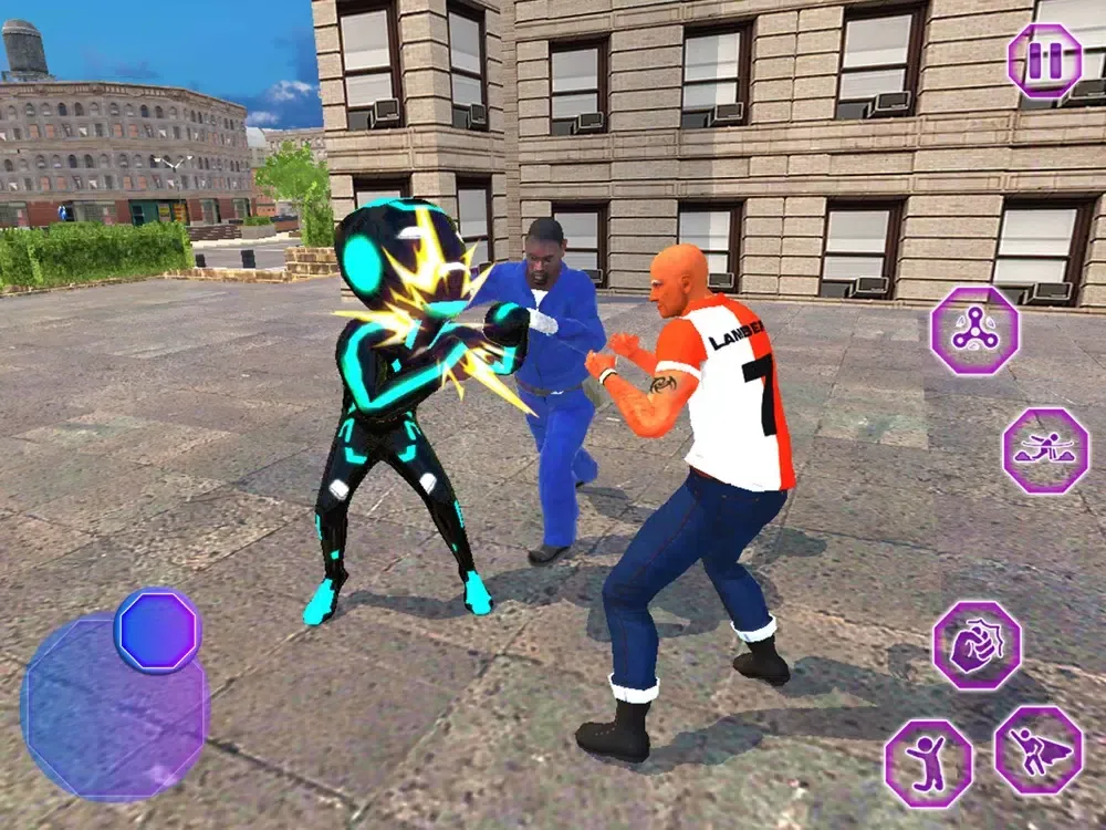 Tangkapan skrin Neon Iron Stickman Superhero iPad 