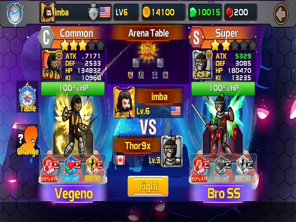 ภาพหน้าจอของ Stickman Warriors Super Heroes iPad 