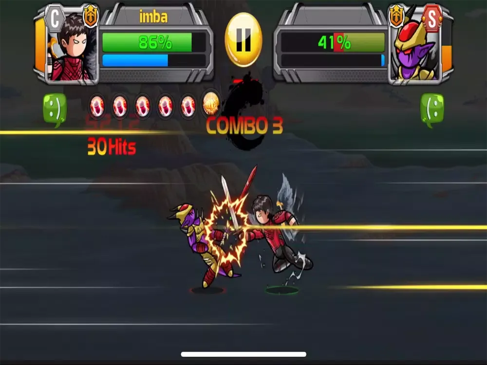 ภาพหน้าจอของ Stickman Warriors Super Heroes iPad 