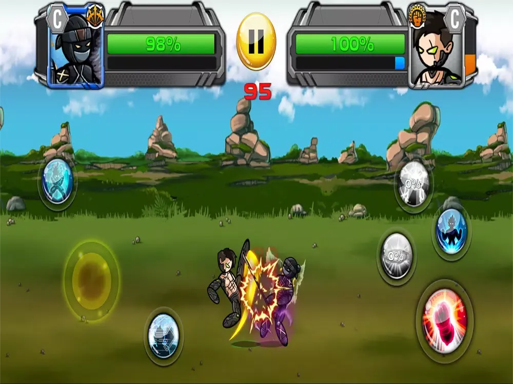 ภาพหน้าจอของ Stickman Warriors Super Heroes iPad 