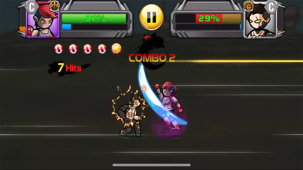 ภาพหน้าจอของ Stickman Warriors Super Heroes