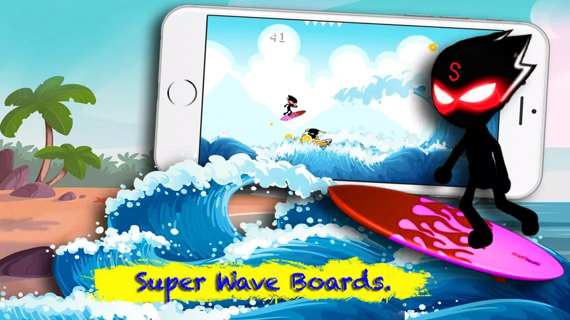 Stickman Surfers : Survival South Island スクリーンショット