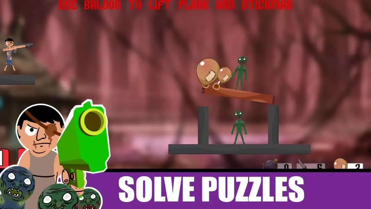 Ảnh chụp màn hình của Stickman shooter : zombie hunter