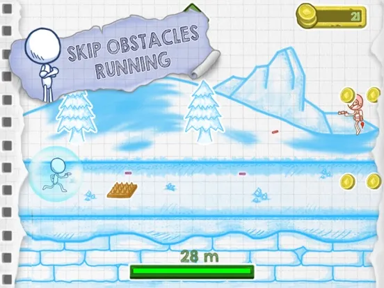Stickman Sketch Run iPad  Screenshots