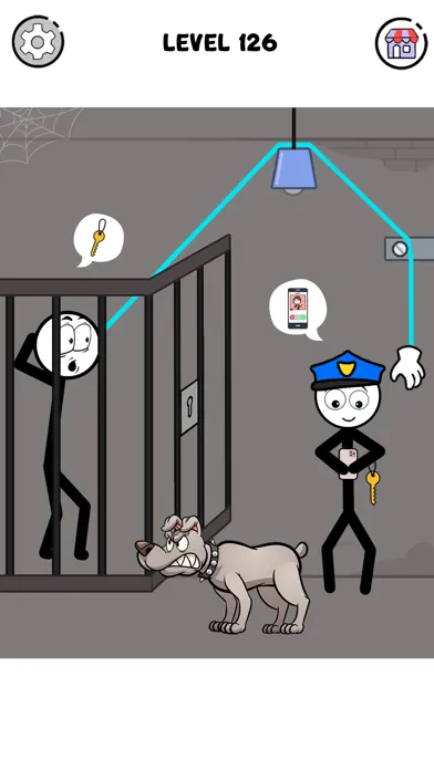 Capturas de tela do Stickman Thief Puzzle IQ Games