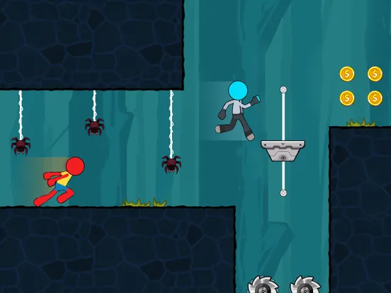 Capturas de tela do Stickman Duo - Red and Blue iPad 