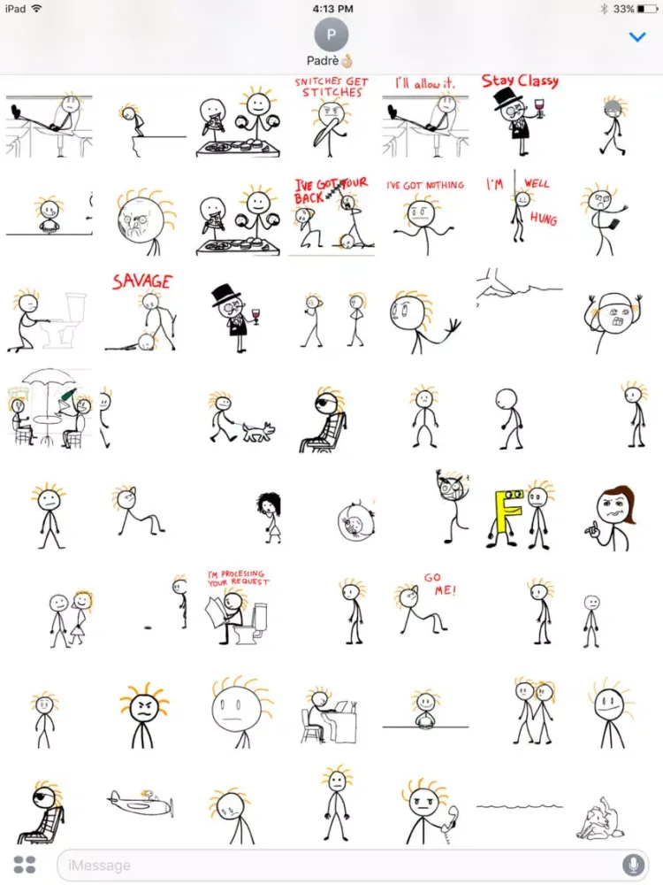 Screenshot di Stick Texting College Series Stickers for iMessage iPad 