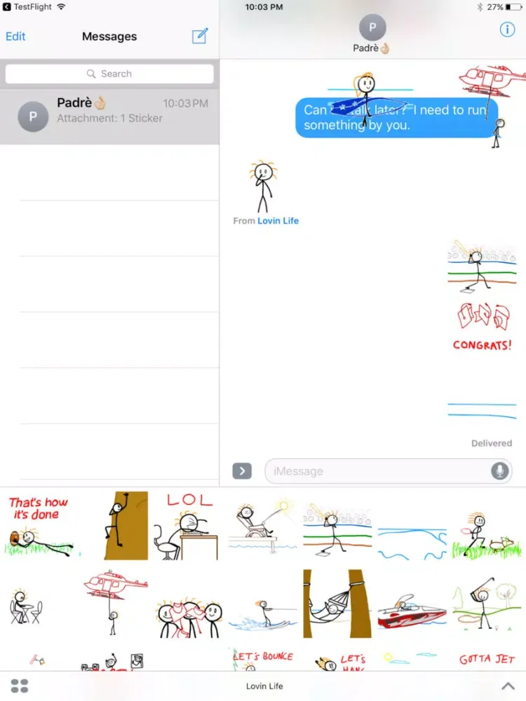 Stick Texting - Lovin Life Stickers for iMessage iPad  スクリーンショット