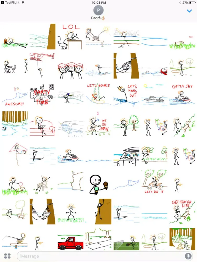 Stick Texting - Lovin Life Stickers for iMessage iPad  スクリーンショット
