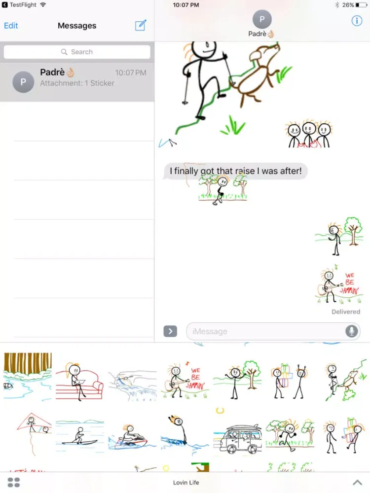 Stick Texting - Lovin Life Stickers for iMessage iPad  スクリーンショット