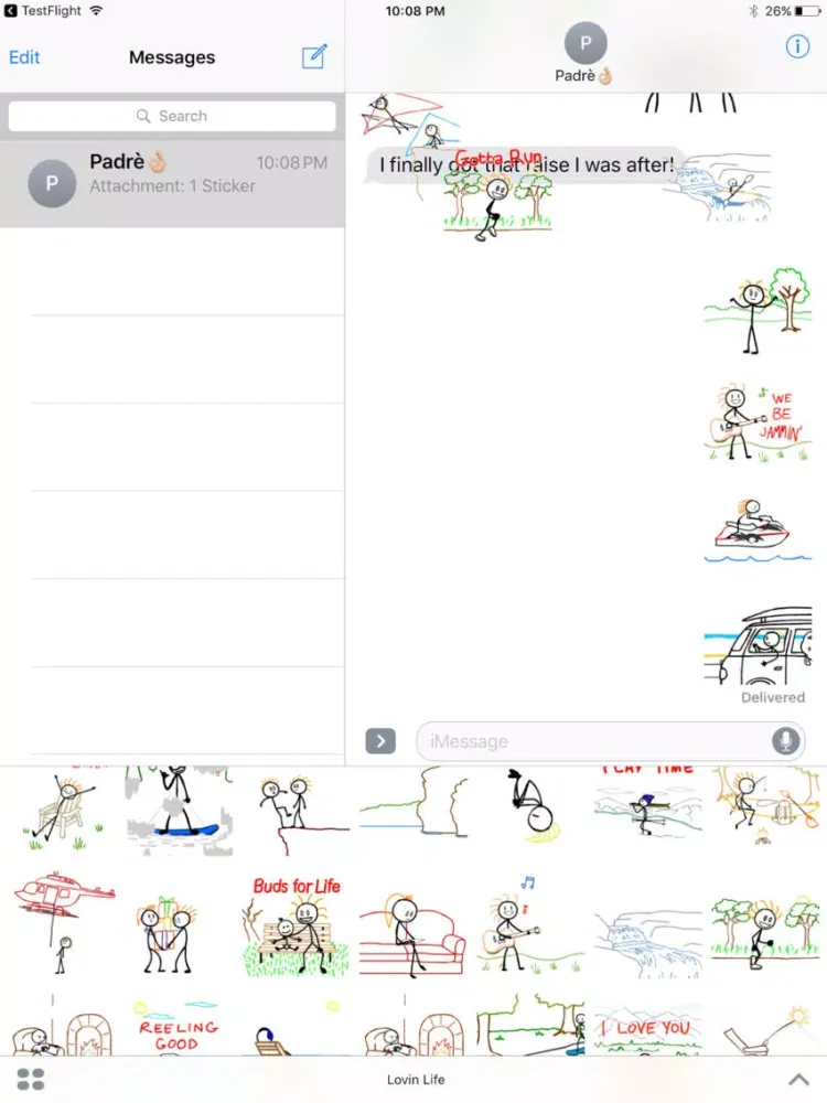 Stick Texting - Lovin Life Stickers for iMessage iPad  スクリーンショット