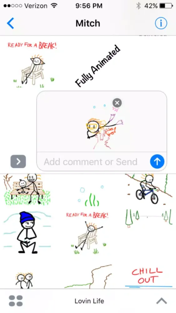 Stick Texting - Lovin Life Stickers for iMessage スクリーンショット