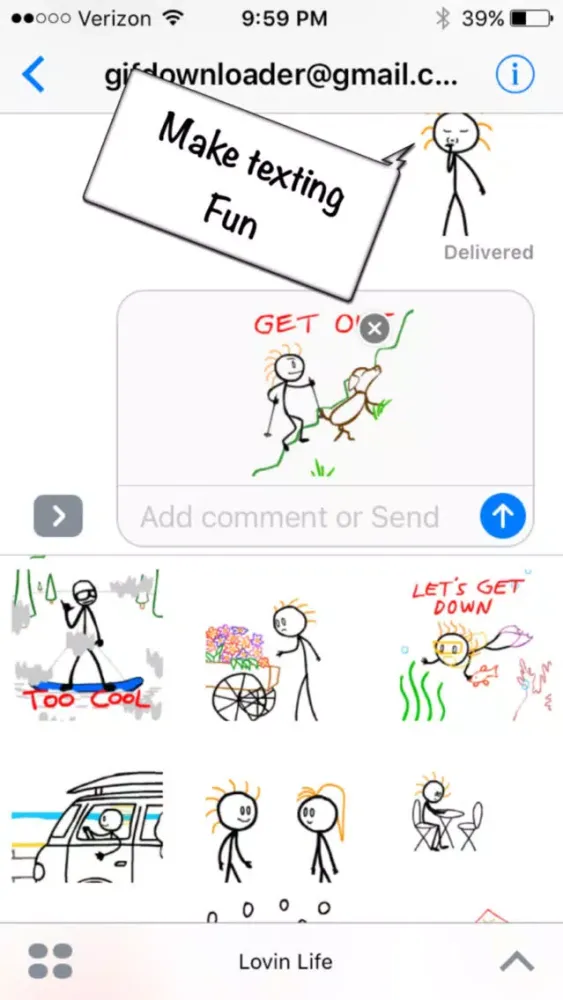 Stick Texting - Lovin Life Stickers for iMessage スクリーンショット
