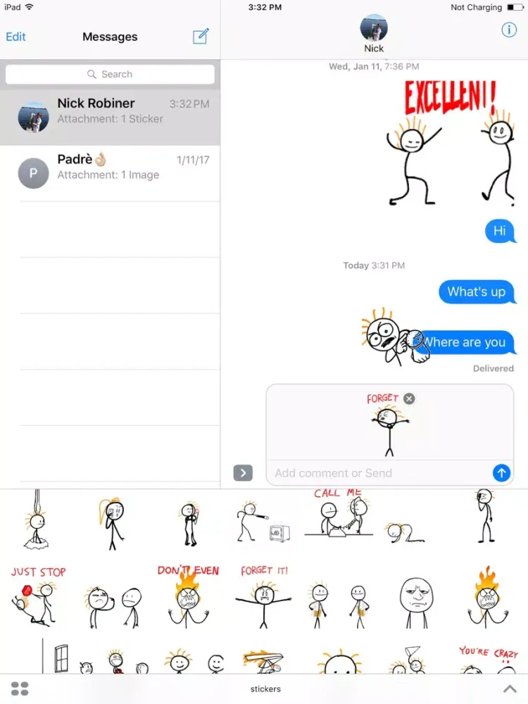 تصاویر Stick Texting Stickers for iMessage iPad 