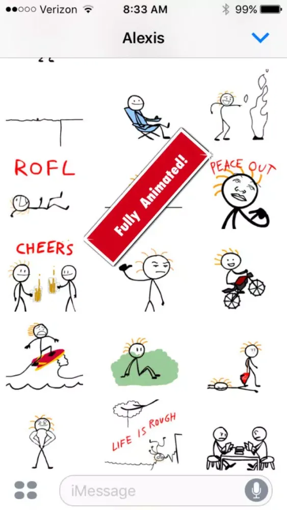 تصاویر Stick Texting Stickers for iMessage