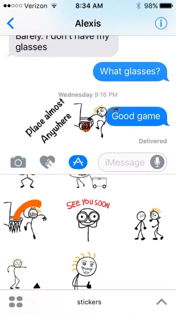 تصاویر Stick Texting Stickers for iMessage