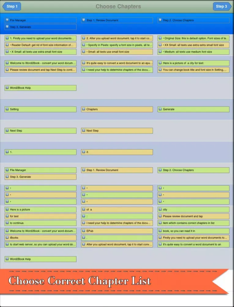 Capturas de pantalla de Doc2Book - Convert .docx & .doc (Microsoft office word document) to iBook epub book iPad 