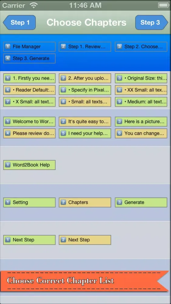 Capturas de pantalla de Doc2Book - Convert .docx & .doc (Microsoft office word document) to iBook epub book