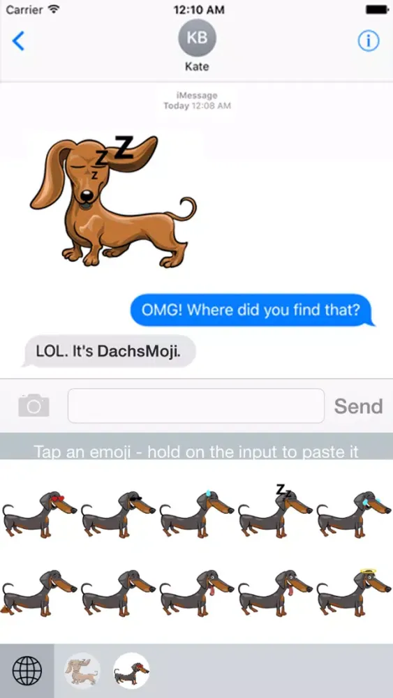 Tangkapan skrin Doxiemoji - Dachshund Emoji & Stickers