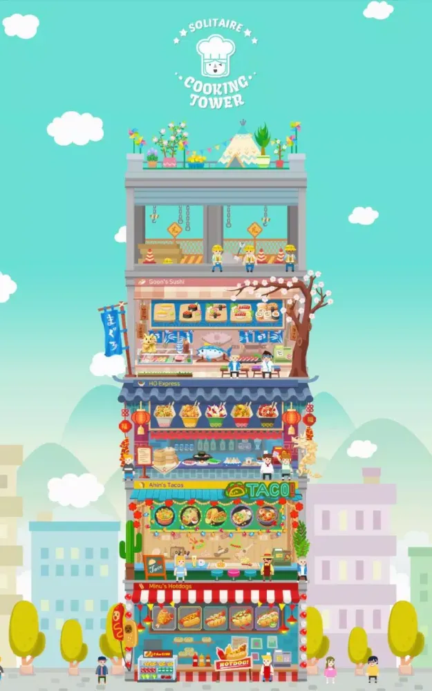 Solitaire Cooking Tower Screenshots